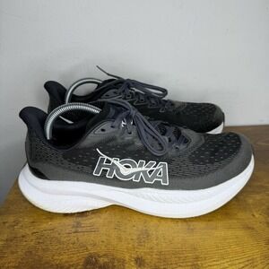 Hoka One One Mach 6 Running Shoes Men's Size 9.5 D Black White